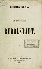 Tapa de La comtesse de Rudolstadt