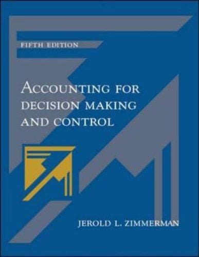Tapa de Accounting for decision making and control