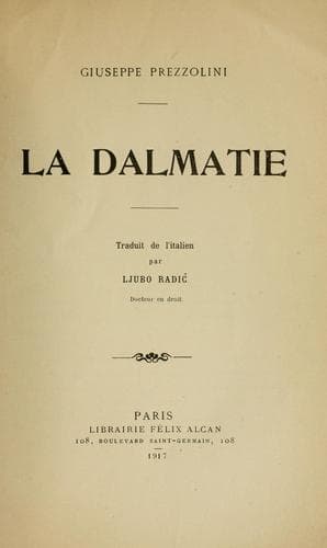 Tapa de La Dalmatie