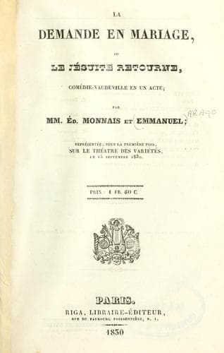 Tapa de demande en mariage