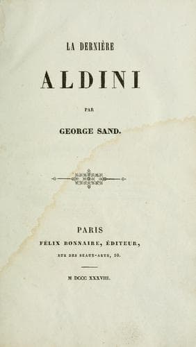 Tapa de La dernière Aldini