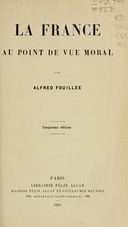 Tapa de La France au point de vue morale