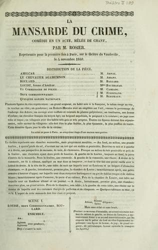 Tapa de La mansarde du crime