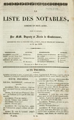 Tapa de La liste des notables