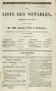 Tapa de La liste des notables