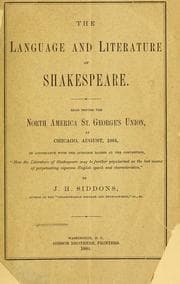 Tapa de The language and literature of Shakespeare