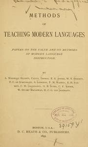 Tapa de Methods of teaching modern languages