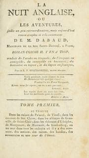 Tapa de La nuit anglaise, ou les Avetnures ... de M. Dabaud