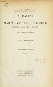 Tapa de La passion d'Al Hosayn-ibn-Mansour al-Hallaj