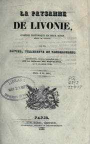 Tapa de La paysanne de Livonie