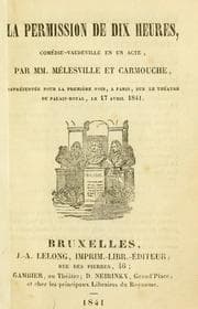 Tapa de La permission de dix heures, comédie-vaudeville en un acte