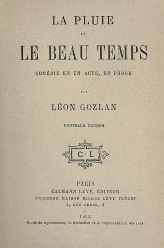 Tapa de La plui et le beau temps