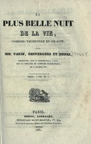 Tapa de La plus belle nuit de la vie