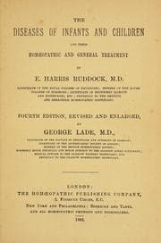 Tapa de The diseases of infants and children and their homoeopathic and general treatment