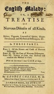 Tapa de The English malady, or, A treatise of nervous diseases of all kinds
