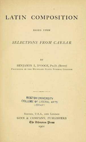 Tapa de Latin composition