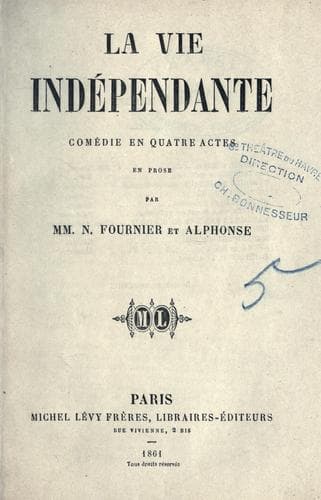 Tapa de La vie indépendante