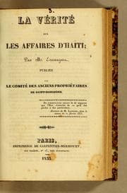 Tapa de La vérité sur les affaires d'Haïti