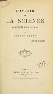 Tapa de L' avenir de la science, pensées de 1848