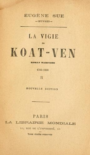 Tapa de La vigie de Koat-Vén