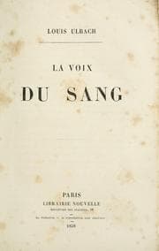 Tapa de La voix du sang