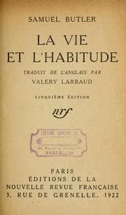 Tapa de La vie et l'habitude