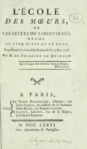 Tapa de école des moeurs