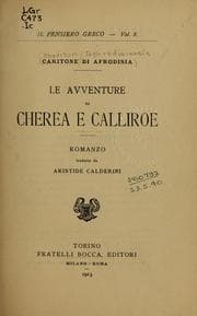 Tapa de Le avventure di Cherea e Calliroe