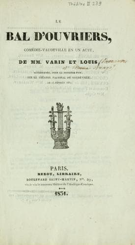 Tapa de Le bal d'ouvriers