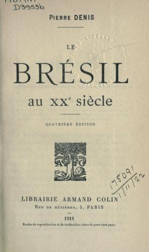 Tapa de Le Brésil au XXe siècle