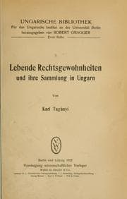 Tapa de Lebende Rechtsgewohnheiten und ihre Sammlung in Ungarn