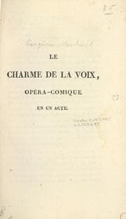 Tapa de Le charme de la voix