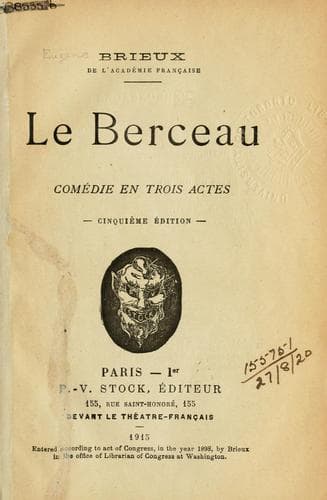Tapa de Le berceau