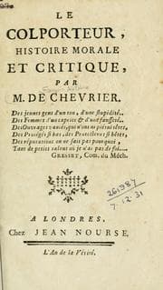 Tapa de Le colporteur, histoire morale et critique