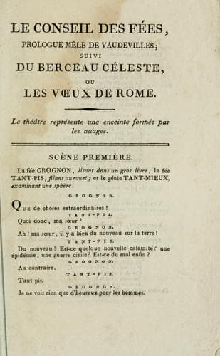 Tapa de Le conseil des fées
