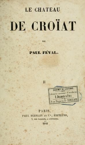 Tapa de Le château de Croïat