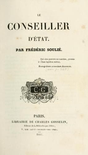Tapa de Le conseiller d'état.
