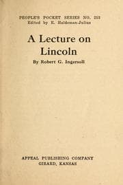 Tapa de A lecture on Lincoln