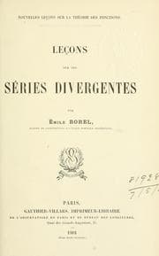 Tapa de Leçons sur les séries divergentes