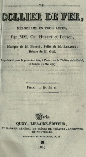 Tapa de Le collier de fer