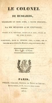 Tapa de Le colonel de hussards