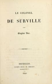 Tapa de Le colonel de Surville