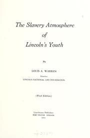 Tapa de The slavery atmosphere of Lincoln's youth