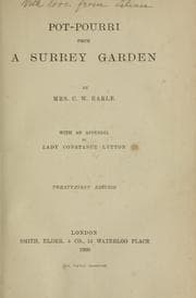 Tapa de Pot-pourri from a Surrey garden