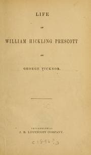Tapa de Life of William Hickling Prescott