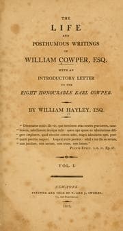 Tapa de The life and posthumous writings of William Cowper, esq