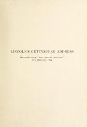 Tapa de Lincoln's Gettysburg address