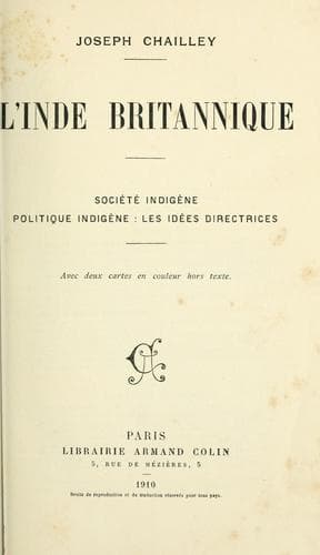 Tapa de L' Inde britannique
