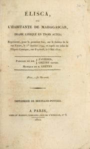 Tapa de Élisca, ou, L'habitante de Madagascar