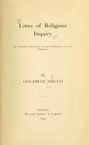 Tapa de Lines of religious inquiry